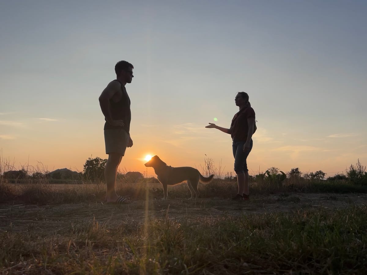 Verbundenes Mensch-Hund-Team beim Coaching